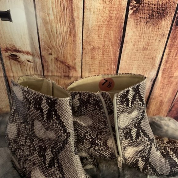 Leather Snakeskin Boots - Picture 2 of 8